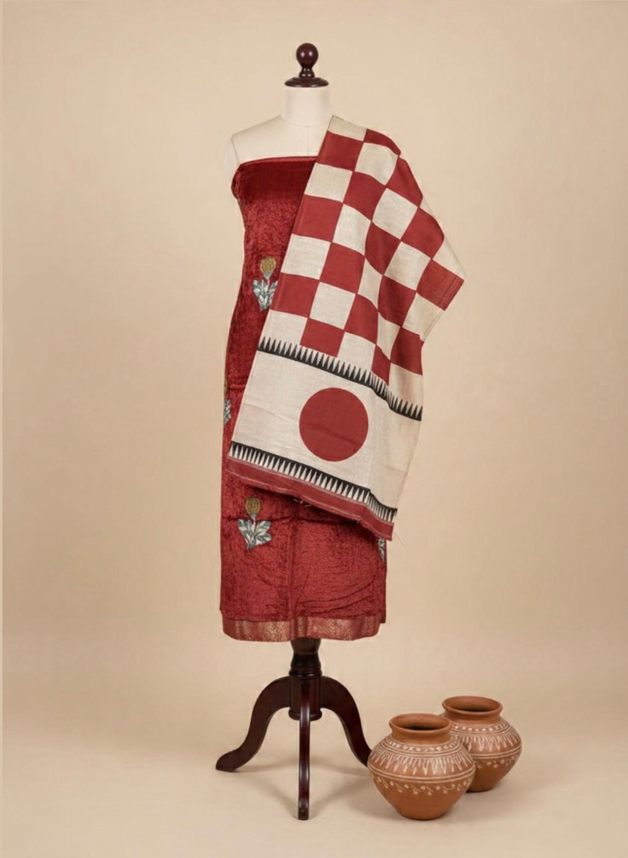 Top Velvet 2.5 M Duptta modal silk 2.5 M