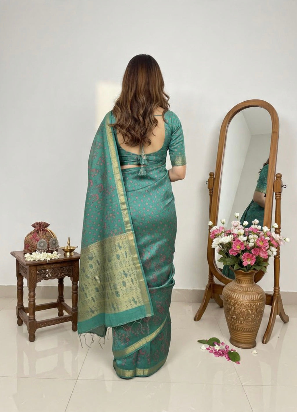 PREMIUM QUALITY MAHESHWARI SILK SAREE5.5 M