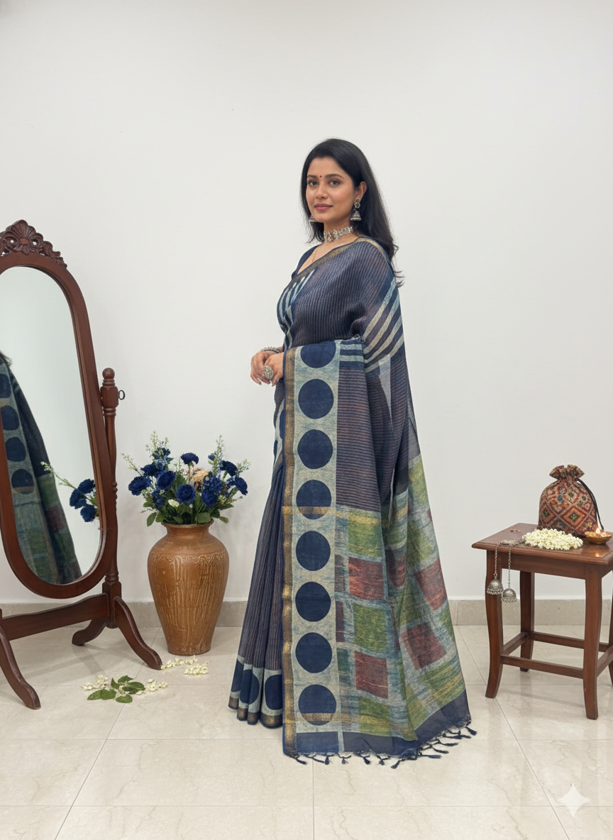 PREMIUM QUALITY MAHESHWARI SILK SAREE