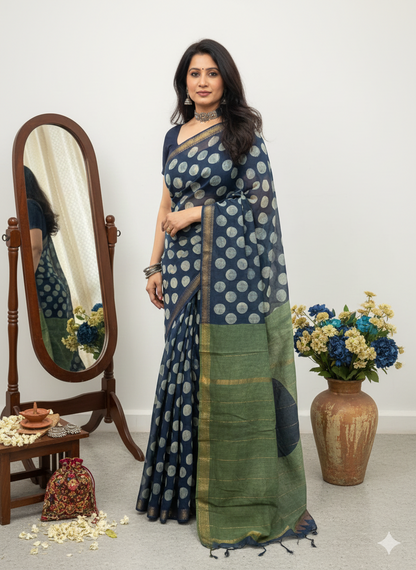 PREMIUM QUALITY MAHESHWARI SILK SAREE