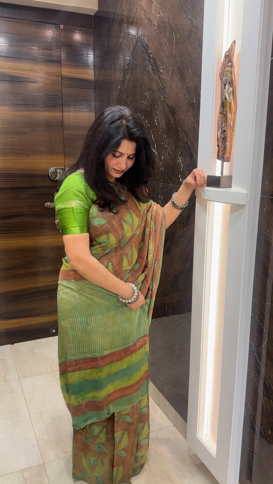 PREMIUM TUSSAR BY MODAL SILK SAREE 5.5 M WITH UNSTITCHED BLOUSE (Copy)